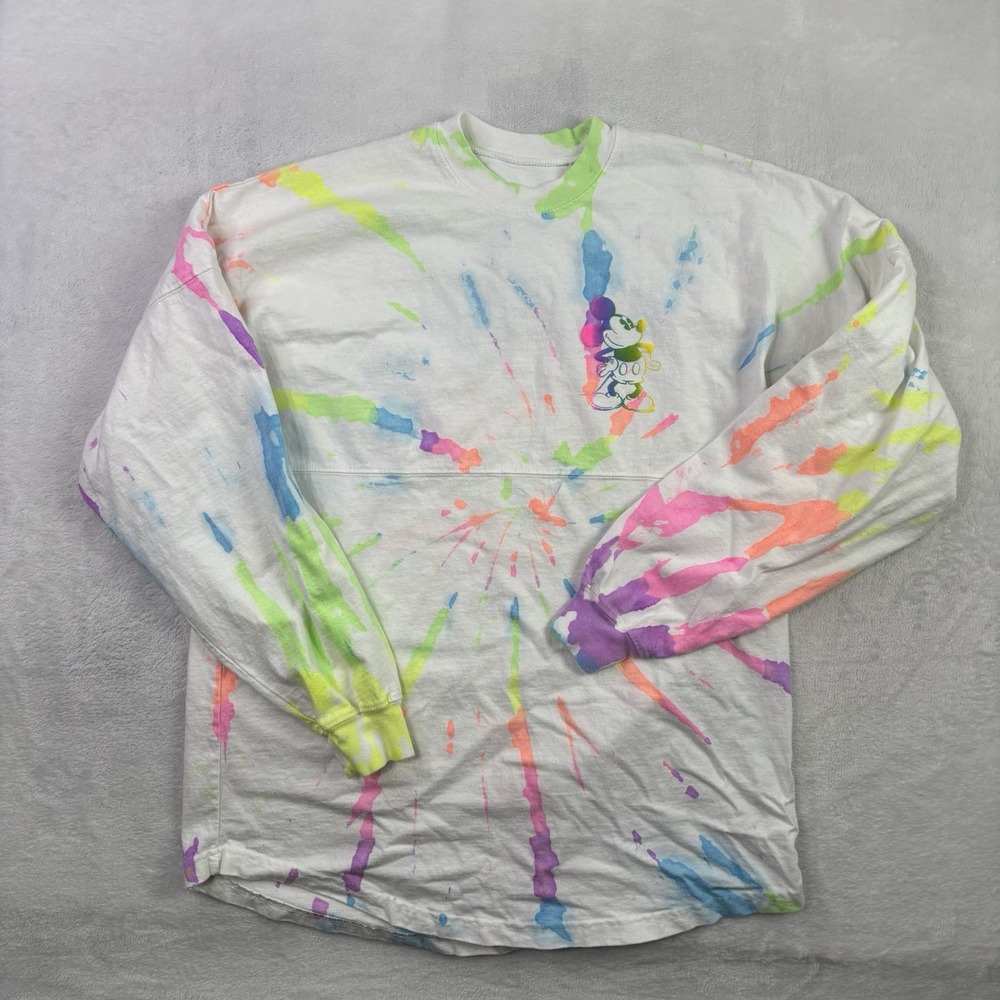 Disney Spirit Jersey Las Vegas Tie Dye Long Sleeve Graphic Shirt Men's Medium - Picture 2 of 7